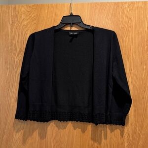 Nina Leonard Classic Black Cardigan